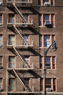 usa, state of New York, NYC, Manhattan, Greenwich Village, escaliers, facade,