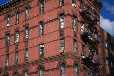 usa, state of New York, NYC, Manhattan, Soho, immeubloe, escaliers,