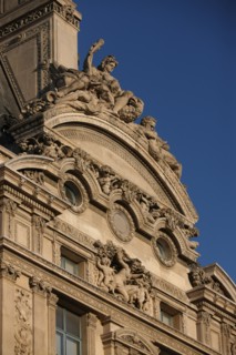 France, ile de france, paris 1er arrondissement, louvre, quai des tuileries, ancien palais des tuileries, pavillon de flore, musee du louvre, detail, sculpture, 
Date : 2011-2012