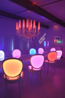 France, ile de france, paris 1er arrondissement, creation de philippe boulet, meubles lumineux, showroom 14 avenue de l'Opera, design, 
Date : 2011-2012