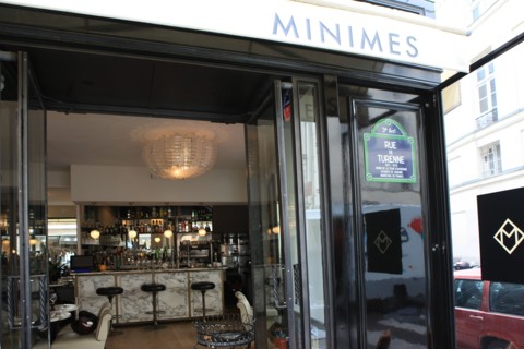 France, ile de france, paris, 3e arrondissement, marais, 36 rue de turenne, cafe minimes, ex cafe baci, 
Date : 2011-2012