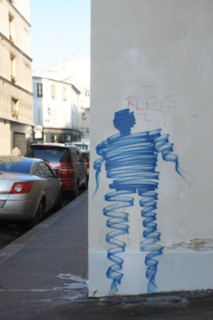 France, ile de france, paris 3e arrondissement, le marais, rue de normandie, graffiti, homme, street art, 
Date : 2011-2012
