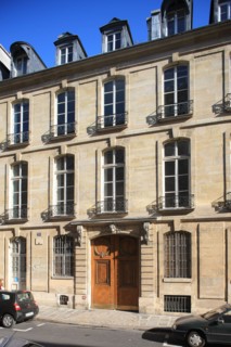 France, ile de france, paris, le marais, 3e arrondissement, 20 rue des quatre fils, hotel le feron, facade sur rue, hotel particulier, 
Date : 2011-2012