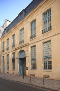 France, ile de france, paris 3e arrondissement, le marais, 62 rue des archives, hotel de montgelas, musee de la chasse, facade sur rue, 
Date : 2011-2012