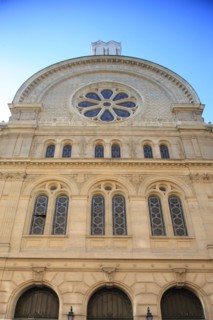 France, ile de france, paris 4e arrondissement, le marais, rue des tournelles n21 synagogue de la rue des tournelles, facade sur rue, pendant au 14 place des vosges, judaisme, edifice religieux, 
Date...