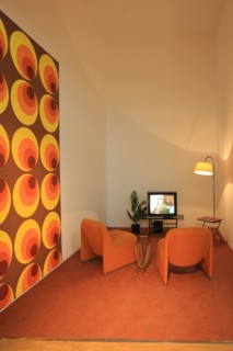 France, ile de france, paris 4 arrondissement, beaubourg, centre pompidou, architectes renzo piano et richard rogers, exposition, video vintage, fevrier 2012.