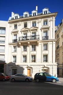 france, region ile de france, paris 14e arrondissement, montparnasse, rue notre dame des champs, maison n73, andre salmon et othon friesz.
Date : 2011-2012
