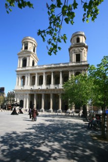 France, ile de france, paris 6e arrondissement, place saint sulpice, eglise saint sulpice, fontaine dite des point cardinaux;
Date : 2011-2012