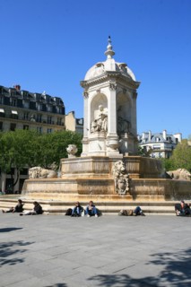 France, ile de france, paris 6e arrondissement, place saint sulpice, eglise saint sulpice, fontaine dite des point cardinaux;
Date : 2011-2012