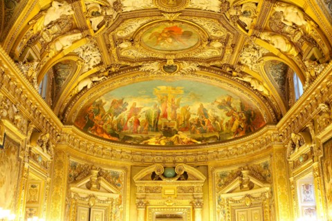 France, ile de france, paris 6e arrondissement, rue de vaugirard, palais du luxembourg, senat, salle des conferences, institution, parlement, republique, peinture en cul de four.
Date : 2011-2012