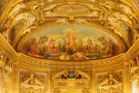 France, ile de france, paris 6e arrondissement, rue de vaugirard, palais du luxembourg, senat, salle des conferences, institution, parlement, republique, plafond peint
Date : 2011-2012