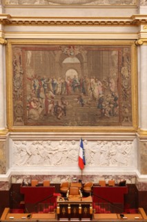 France, ile de france, paris 7e arrondissement, assemblee nationale, palais bourbon, hemicycle, chambre des deputes, institution, republique, parlement, perchoir du president

Date : 2011-2012