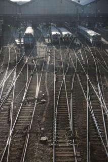 France, ile de france, paris 8e arrondissement, gare saint lazare, train, voies ferrees, sncf, rail,  place de l'europe

Date : 2011-2012