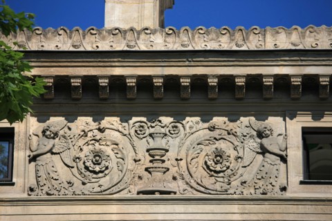 France, ile de france, paris 8e arrondissement, 7 rue tronchet, hotel de pourtales, facade sur rue, detail decor

Date : 2011-2012