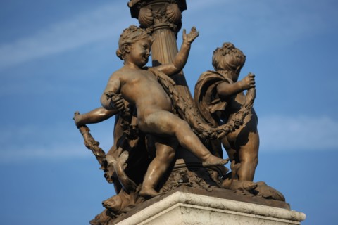 France, ile de france, paris 7e-16e arrondissement, pont alexandre III, seine, sculpture, statue,