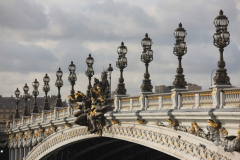 France, ile de france, paris 7e-8e arrondissement, seine, pont alexandre III, Nymphes de la Neva (vers 1900), sculpteur Georges Recipon (1860-1920)