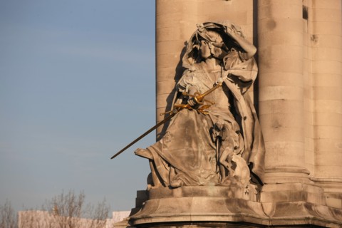France, ile de france, paris 7e-16e arrondissement, pont alexandre III, seine, sculpture, statue,