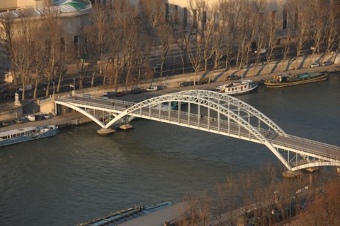 France, ile de france, paris 7e arrondissement, tour eiffel, vue depuis le 2e etage, passerelle debilly, seine,