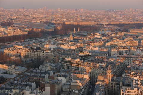 France, ile de france, paris 7e arrondissement, tour eiffel, vue depuis le 2e etage,  seine, concorde, grand palais,