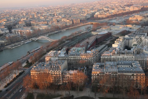 France, ile de france, paris 7e arrondissement, tour eiffel, vue depuis le 2e etage, passerelle debilly, seine, concorde,