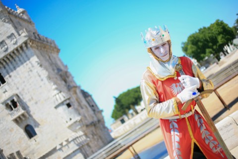 portugal, lisbonne, lisboa, signes de ville, belem, torre de belem, tour, comedien costume, signaletique, fleches, signes de ville
Date : septembre 2011