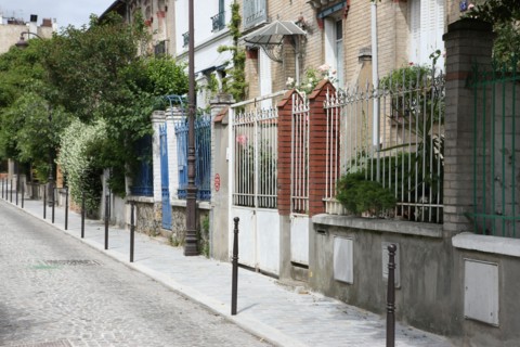 France, ile de france, paris, 13e arrondissement, villa daviel, maisons individuelles avec jardin,  la butte aux cailles,


Date : 2011-2012