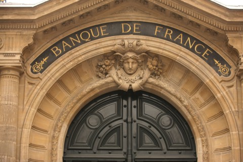France, ile de france, paris 1er arrondissement, rue la vrilliere, banque de france, hotel de toulouse dit aussi de la vrilliere, portail sur rue,