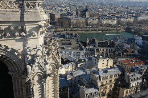 France, ile de france, paris 4e arrondissement, ile de la cite, parvis, notre dame de paris, cathedrale, montee aux tours, panorama,