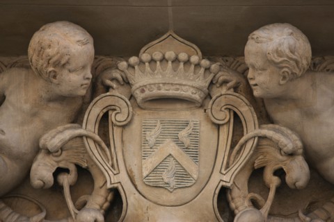 France, ile de france, paris 9e arrondissement, 9 rue victor masse, facade d'immeuble, detail,