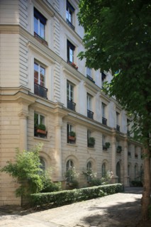 France, ile de france, paris 9e arrondissement, 41-47 rue des martyrs, maison rogno, immeubles sur cour,
