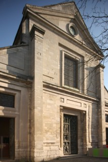 France, ile de france, paris 18e arrondissement, eglise saint pierre de montmartre, place jean marais, adelaide de savoie, detail bas relief portes,