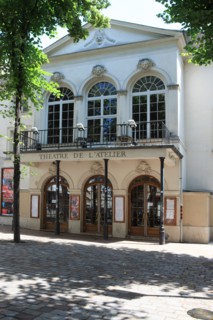 France, ile de france, paris, 18e arrondissement, place charles dullin, theatre de l'atelier, facade, rue d'orsel,