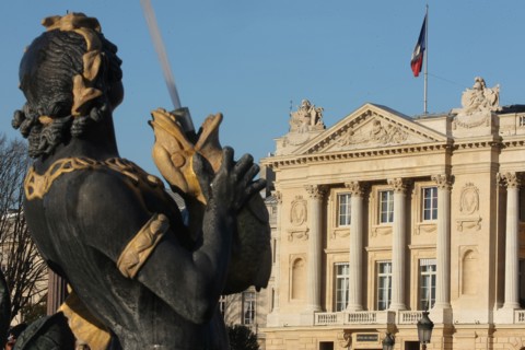 France, ile de france, paris 8e arrondissement, place de la concorde, fontaine, detail, eau, hotel de crillon,


Date : Ete 2012