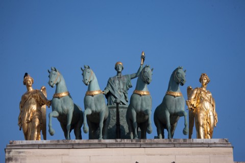 France, Région Ile de France, Paris, 1er arrondissement, Tuileries, Arc de Triomphe du Carrousel,