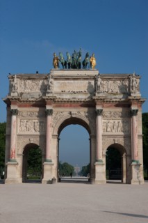 France, Region Ile de France, Paris, 1er arrondissement, Tuileries, Arc de Triomphe du Carrousel, quadrige,