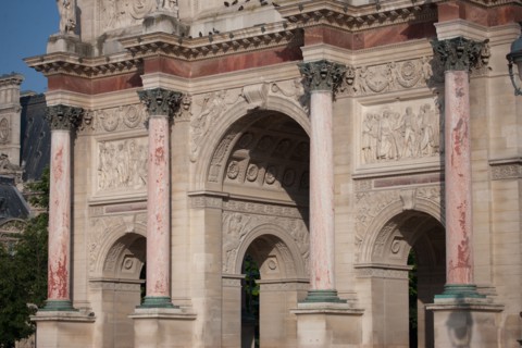 France, Region Ile de France, Paris, 1er arrondissement, Tuileries, Arc de Triomphe du Carrousel, quadrige,
