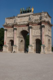 France, Region Ile de France, Paris, 1er arrondissement, Tuileries, Arc de Triomphe du Carrousel, quadrige,