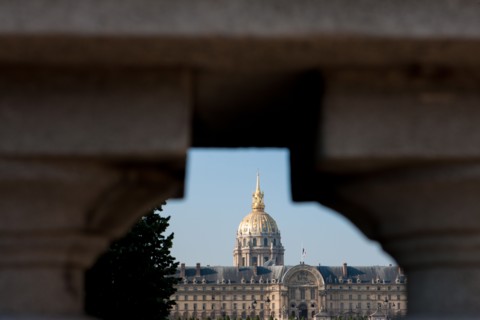 France, Region Ile de France, Paris 7e arrondissement, esplanade des Invalides, Pont Alexandre III, Hotel des Invalides, dome, armee,