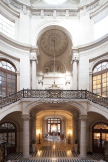 France, Region Ile de France, Paris 1er arrondissement, place du Palais Royal, Conseil d'Etat, grand escalier d'honneur, architecte Pierre Contant d'Ivry,