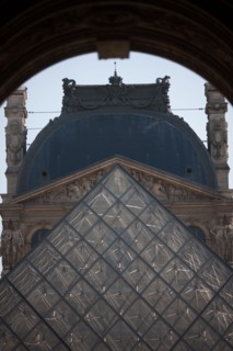 France, Region Ile de France, Paris 1er arrondissement, Musee du Louvre, place de la Pyramide, Ieoh Ming Pei,