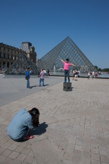 France, Region Ile de France, Paris 1er arrondissement, Musee du Louvre, place de la Pyramide, Ieoh Ming Pei,