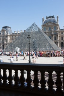 France, Region Ile de France, Paris 1er arrondissement, Musee du Louvre, place de la Pyramide, Ieoh Ming Pei,