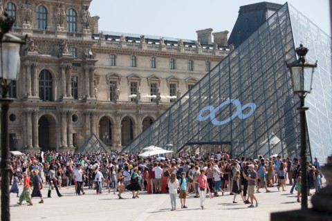 France, Region Ile de France, Paris 1er arrondissement, Musee du Louvre, place de la Pyramide, Ieoh Ming Pei,