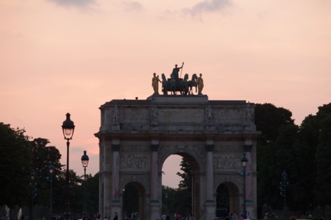 France, Region Ile de France, Paris, 1er arrondissement, Tuileries, Arc de Triomphe du Carrousel, quadrige,