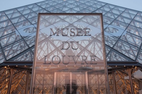 France, Region Ile de France, Paris 1er arrondissement, Musee du Louvre, place de la Pyramide, Ieoh Ming Pei,