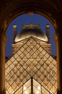 France, Region Ile de France, Paris 1er arrondissement, Musee du Louvre, place de la Pyramide, Ieoh Ming Pei,