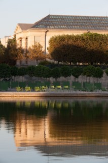 France, Region Ile de France, Paris 1er arrondissement, jardin des Tuileries, bassin, musee de l'orangerie,