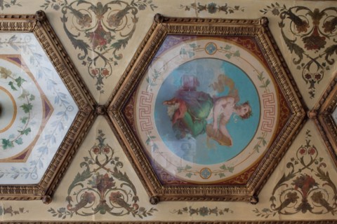 France, Region Ile de France, Paris, 1er arrondissement, Palais Royal, Galerie de Beaujolais, restaurant Le Grand Vefour, Guy Martin, decor, patrimoine,