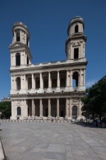 France, Region Ile de France, Paris 6e arrondissement, place Saint-Sulpice, eglise Saint-Sulpice, facade,