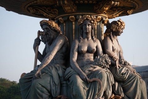 France, Region Ile de France, Paris 8e arrondissement, place de la Concorde, fontaine,